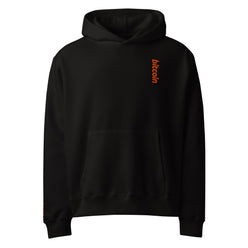 Oversized Bitcoin hoodie with orange embroidery | The Orange Habit