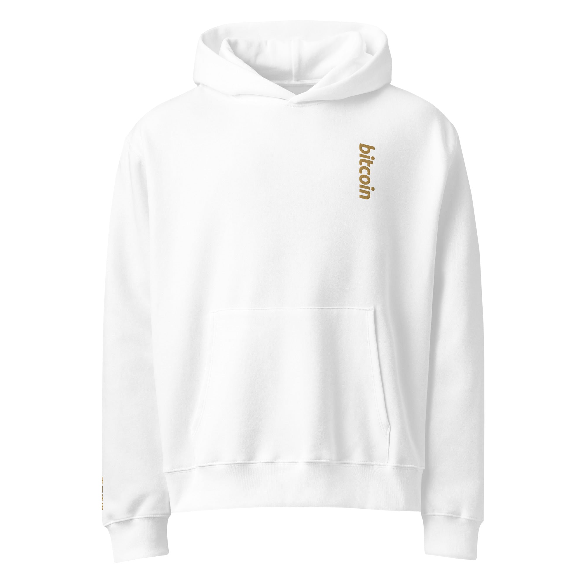 Bitcoin - Vintage Gold | Oversized Heavyweight Hoodie - The Orange Habit Bitcoin Clothing Store