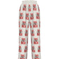 Cream women's Bitcoin pants with 'Tax Rich' text pattern on a white background