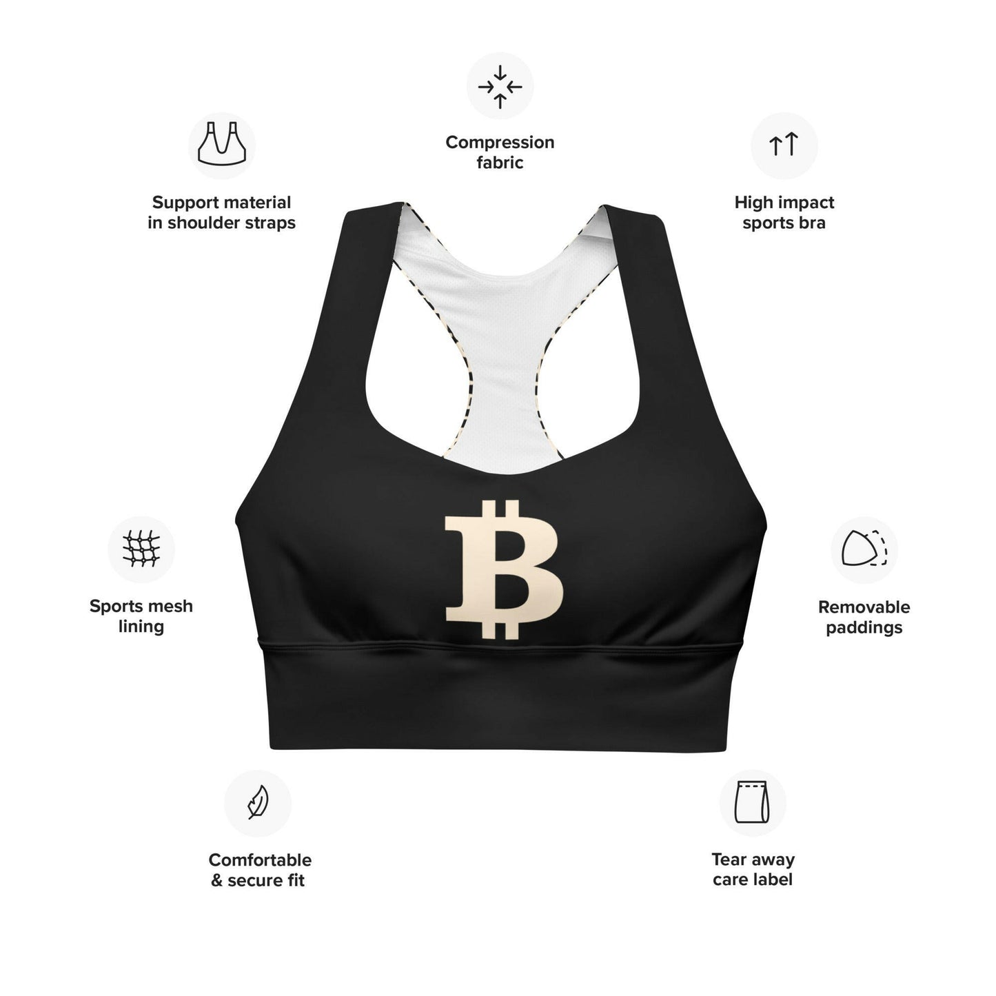 THE B / Bitcoin Sports Bra - Nikki Nakamoto - The Orange Habit