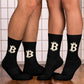Das B | Bitcoin-Socken in Schwarz und Creme