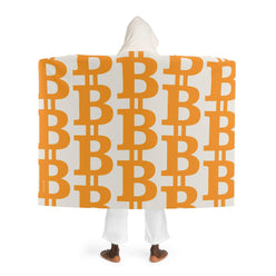 THE B / Hooded Sherpa Bitcoin Blanket - Orange Habit Home - The Orange Habit
