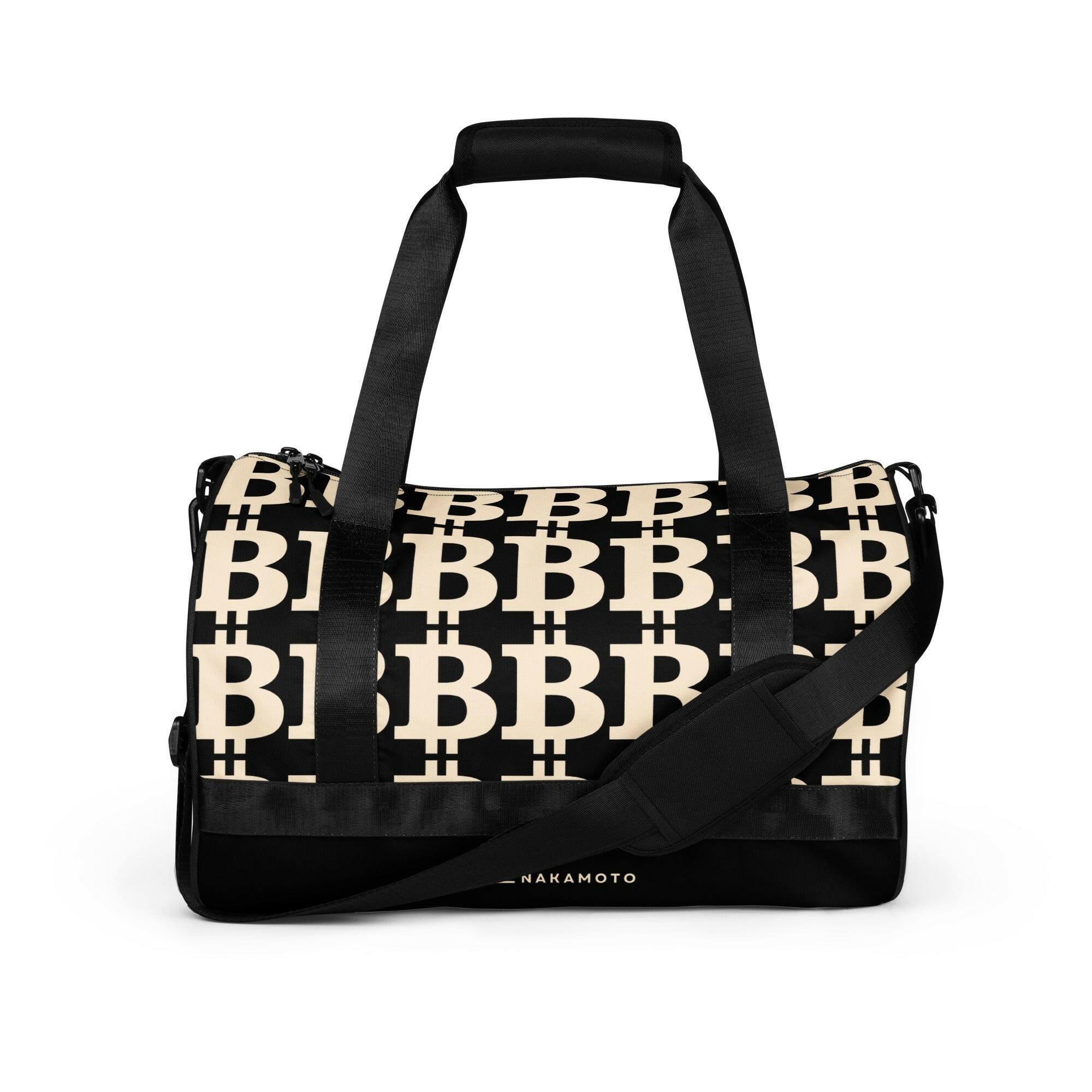 THE B - POW / Bitcoin Gym Bag - Nikki Nakamoto Bags - The Orange Habit