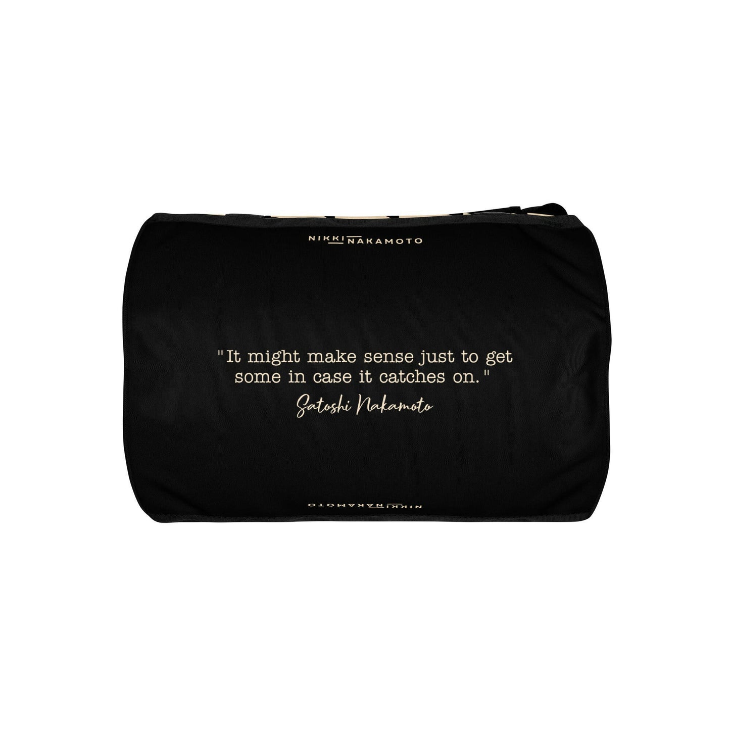 THE B - POW / Bitcoin Gym Bag - Nikki Nakamoto Bags - The Orange Habit