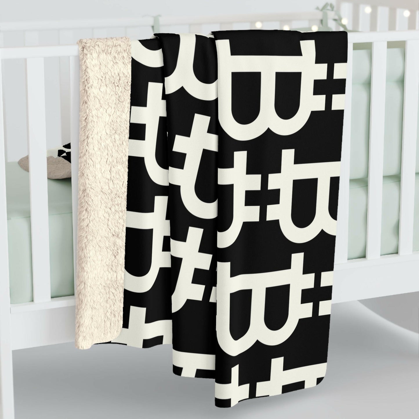 THE B / Sherpa Bitcoin Blanket - Orange Habit Home - The Orange Habit
