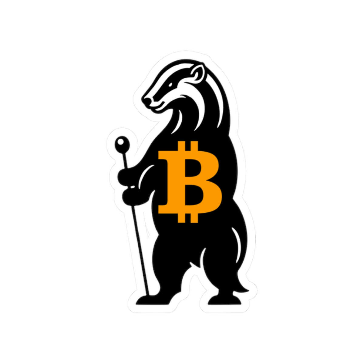 Honey Badger / Bitcoin Stickers - The Orange Habit - The Orange Habit