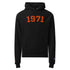 Black hoodie with &