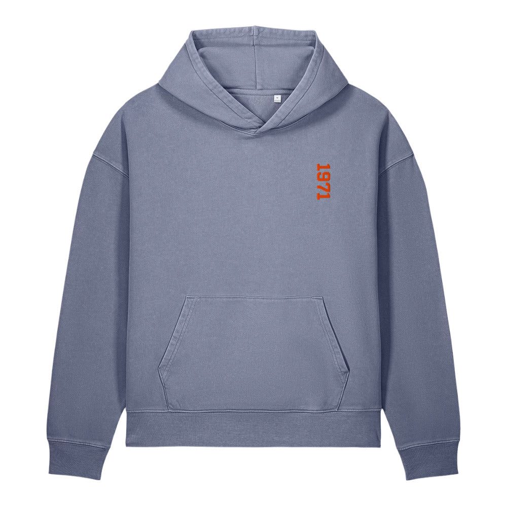 1971 Bitcoin hoodie in blue by SVRN Society
