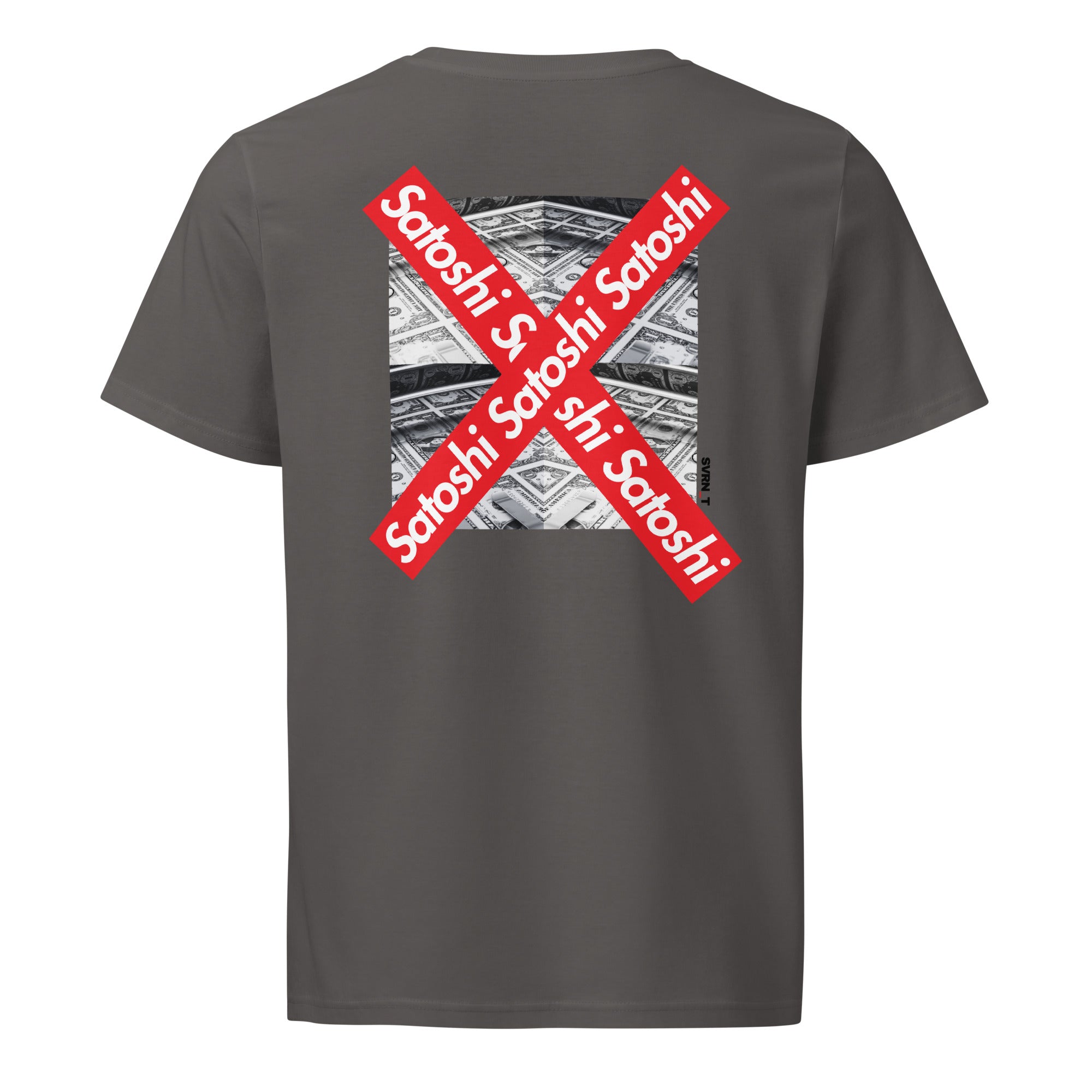 SATOSHI / Organic Bitcoin T-Shirt - SVRN_T - The Orange Habit
