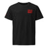 black bitcoin t-shirt with red Proof of money embroidery | The Orange Habit