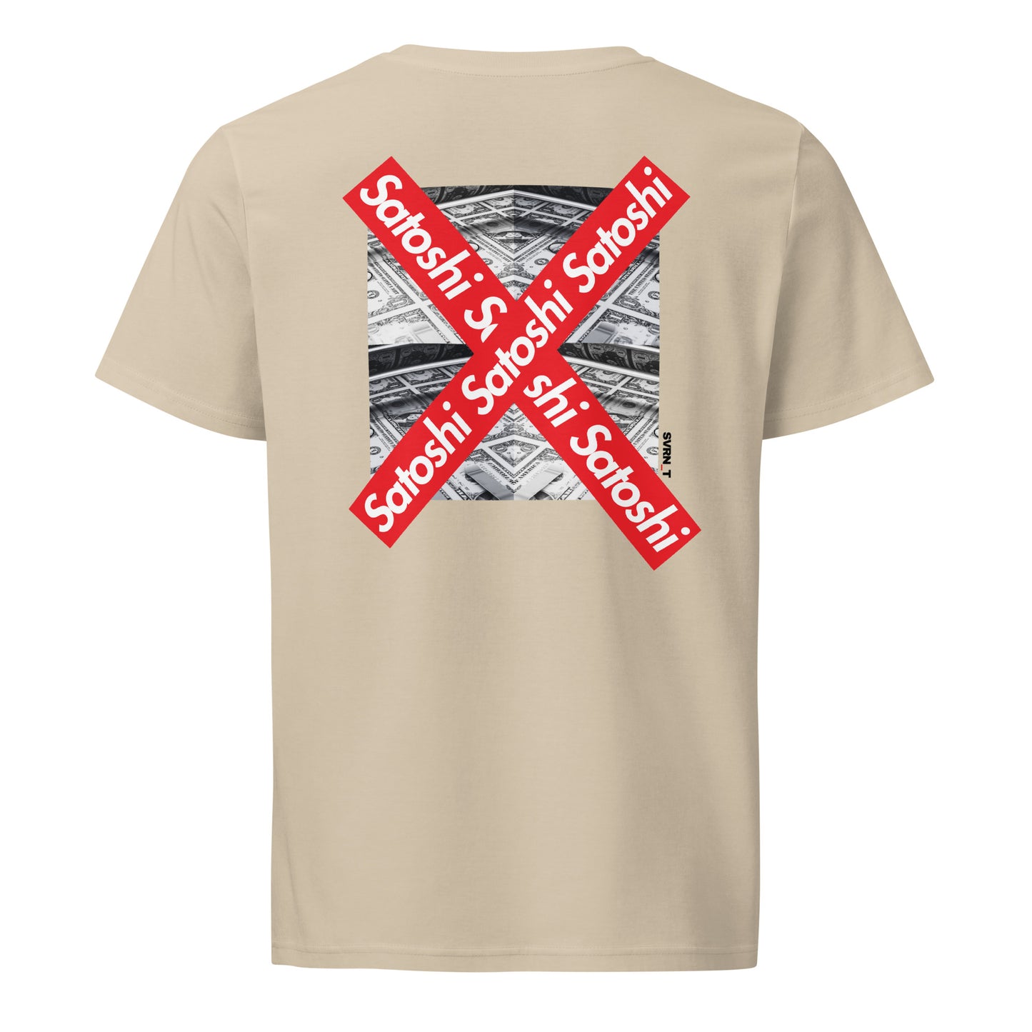 SATOSHI / Organic Bitcoin T-Shirt - SVRN_T - The Orange Habit