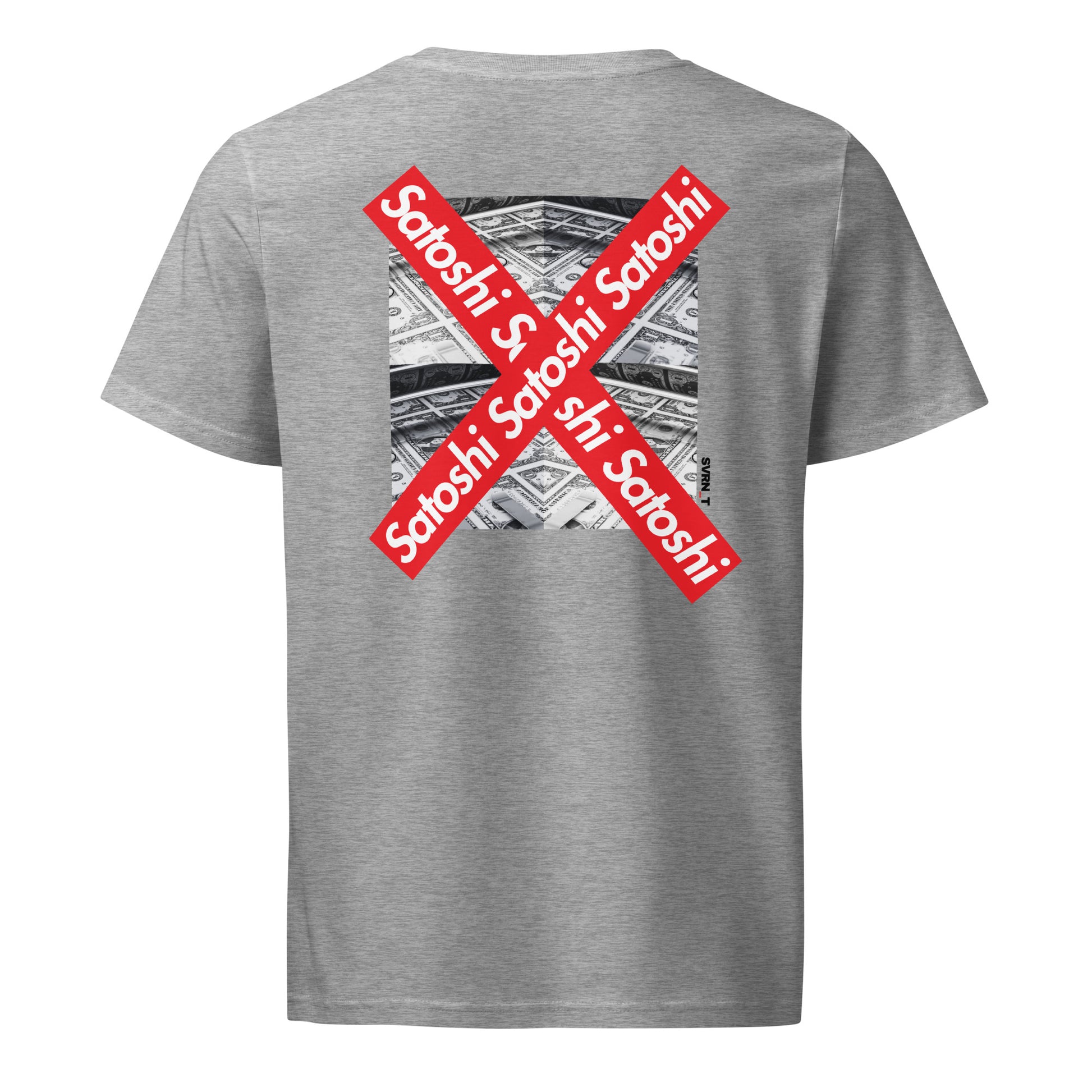 SATOSHI / Organic Bitcoin T-Shirt - SVRN_T - The Orange Habit