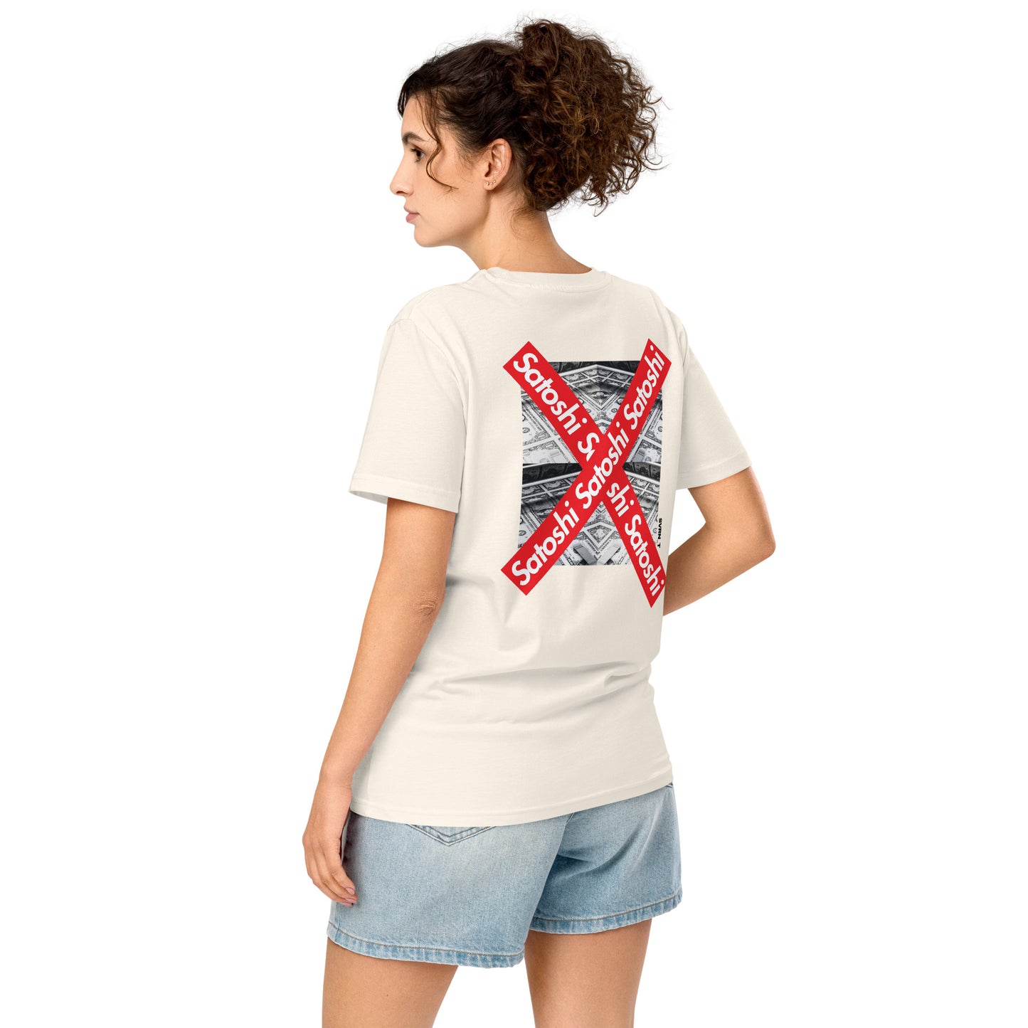 SATOSHI / Organic Bitcoin T-Shirt - SVRN_T - The Orange Habit