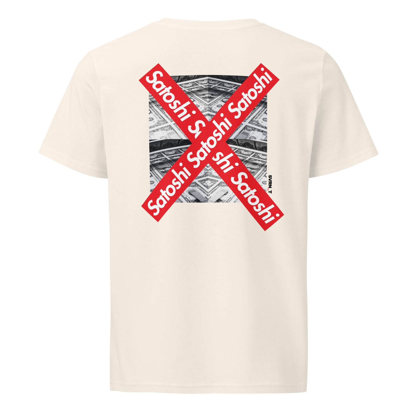 SATOSHI / Organic Bitcoin T-Shirt - SVRN_T - The Orange Habit