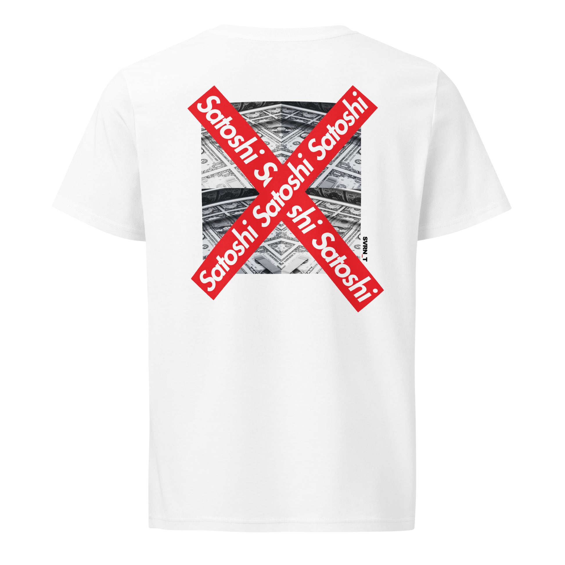 SATOSHI / Organic Bitcoin T-Shirt - SVRN_T - The Orange Habit
