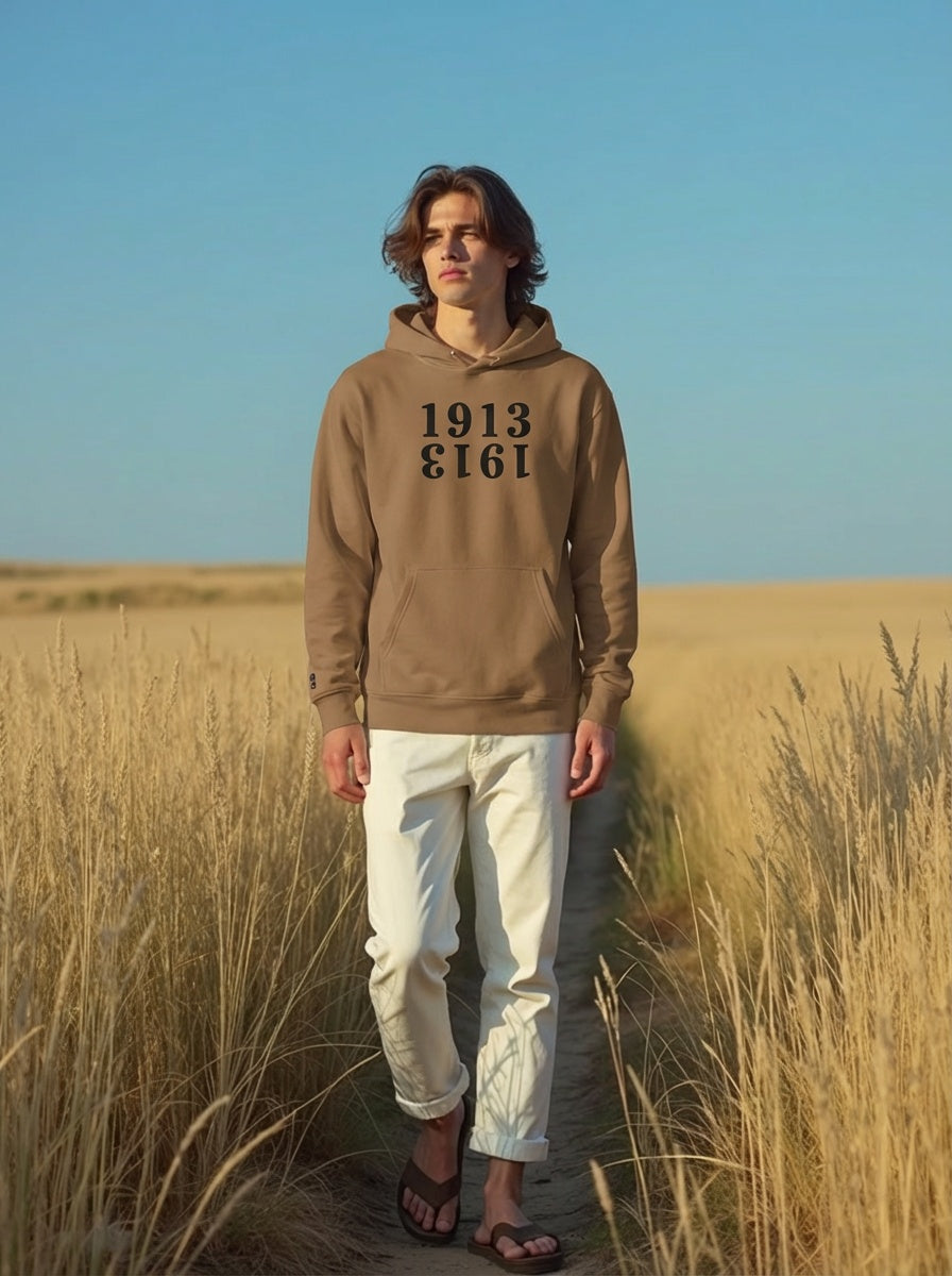 Bitcoin hoodie from the 1913 collection by the orange habit at SVRN Society