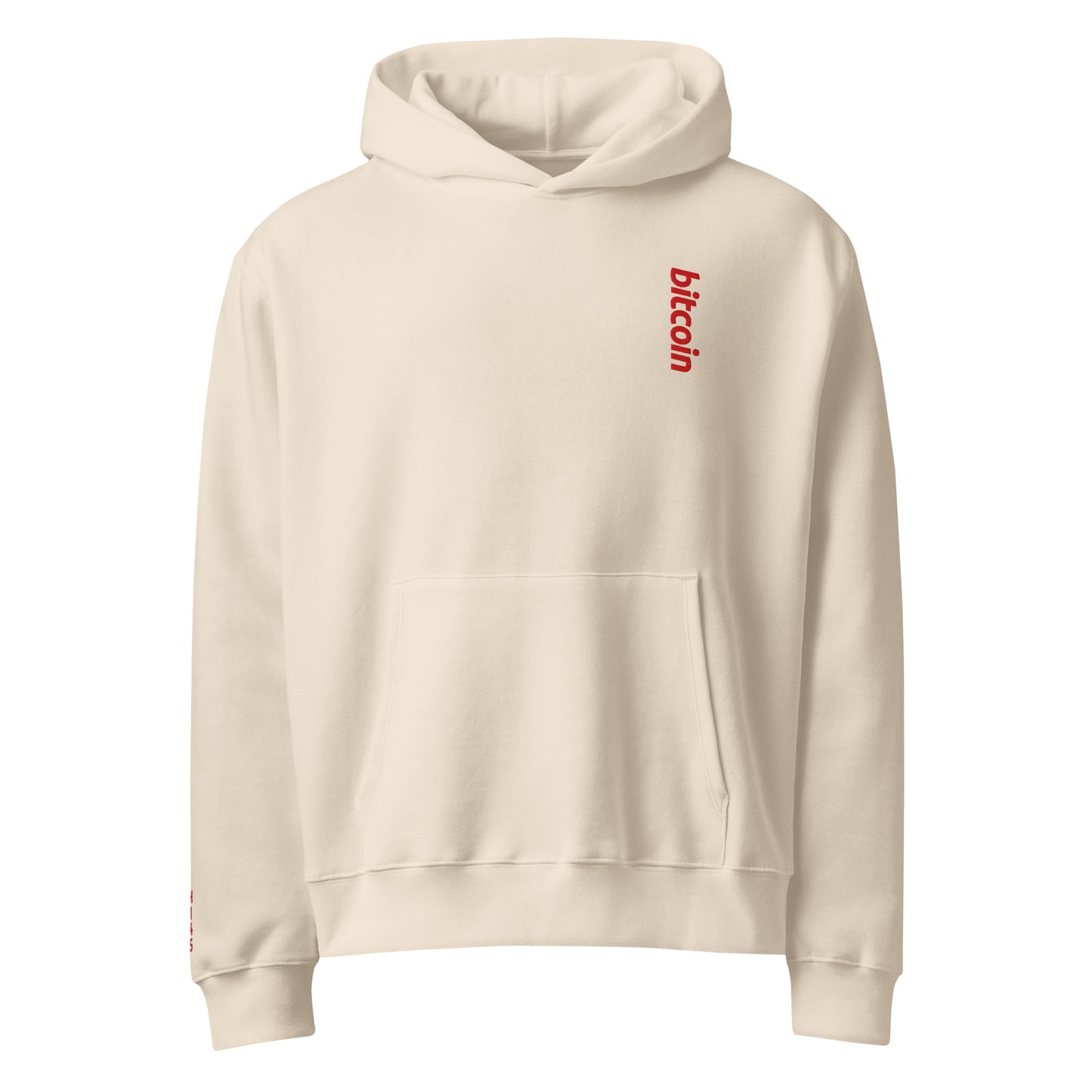Bitcoin - Red | Oversized Heavyweight Hoodie - The Orange Habit 13