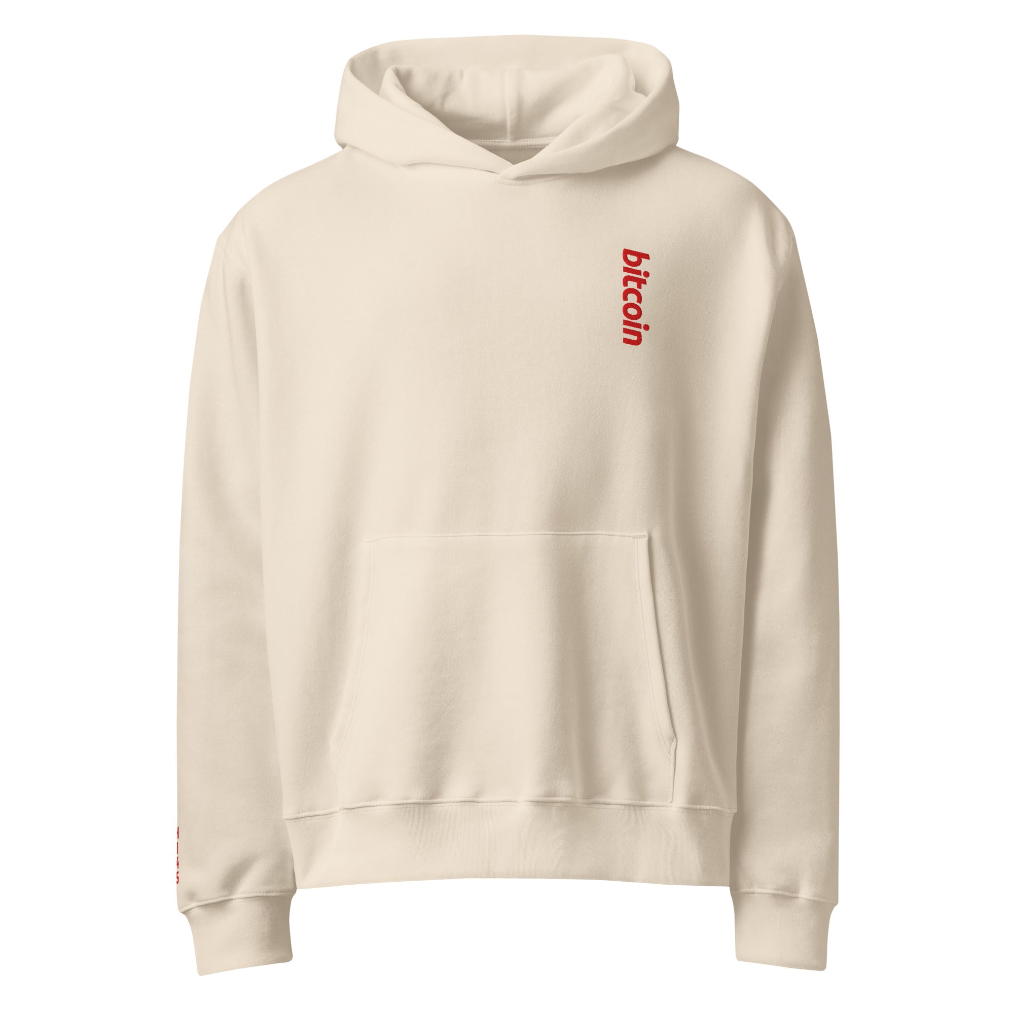 Bitcoin - Red | Oversized Heavyweight Hoodie - The Orange Habit 13