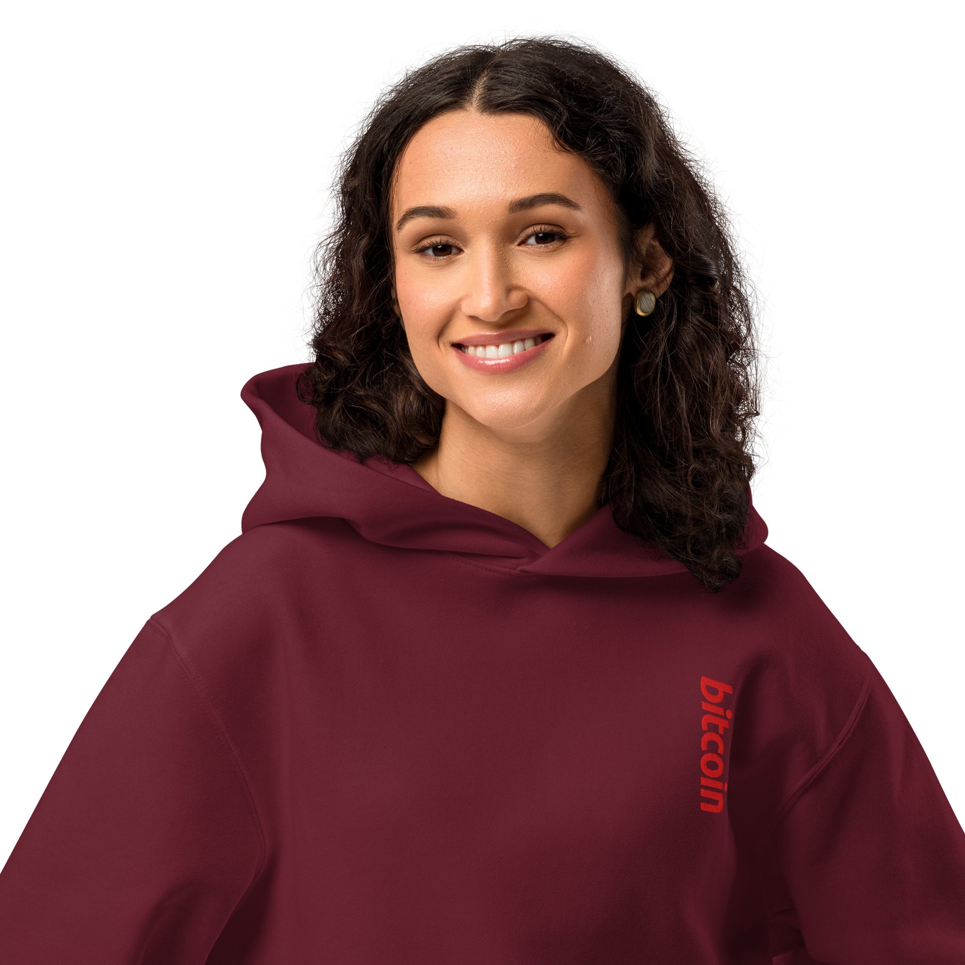 Bitcoin - Red | Oversized Heavyweight Hoodie - The Orange Habit 4