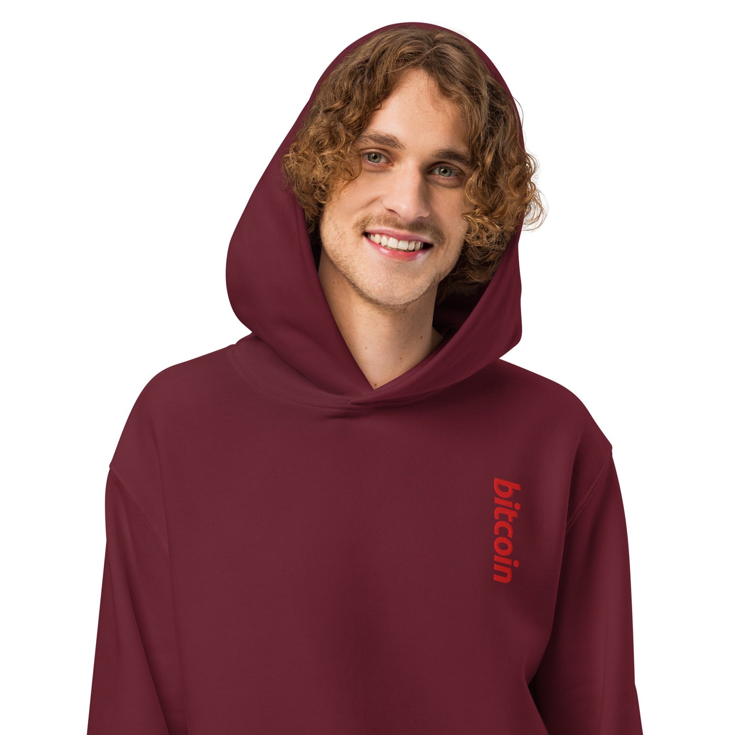 Bitcoin - Red | Oversized Heavyweight Hoodie - The Orange Habit 9