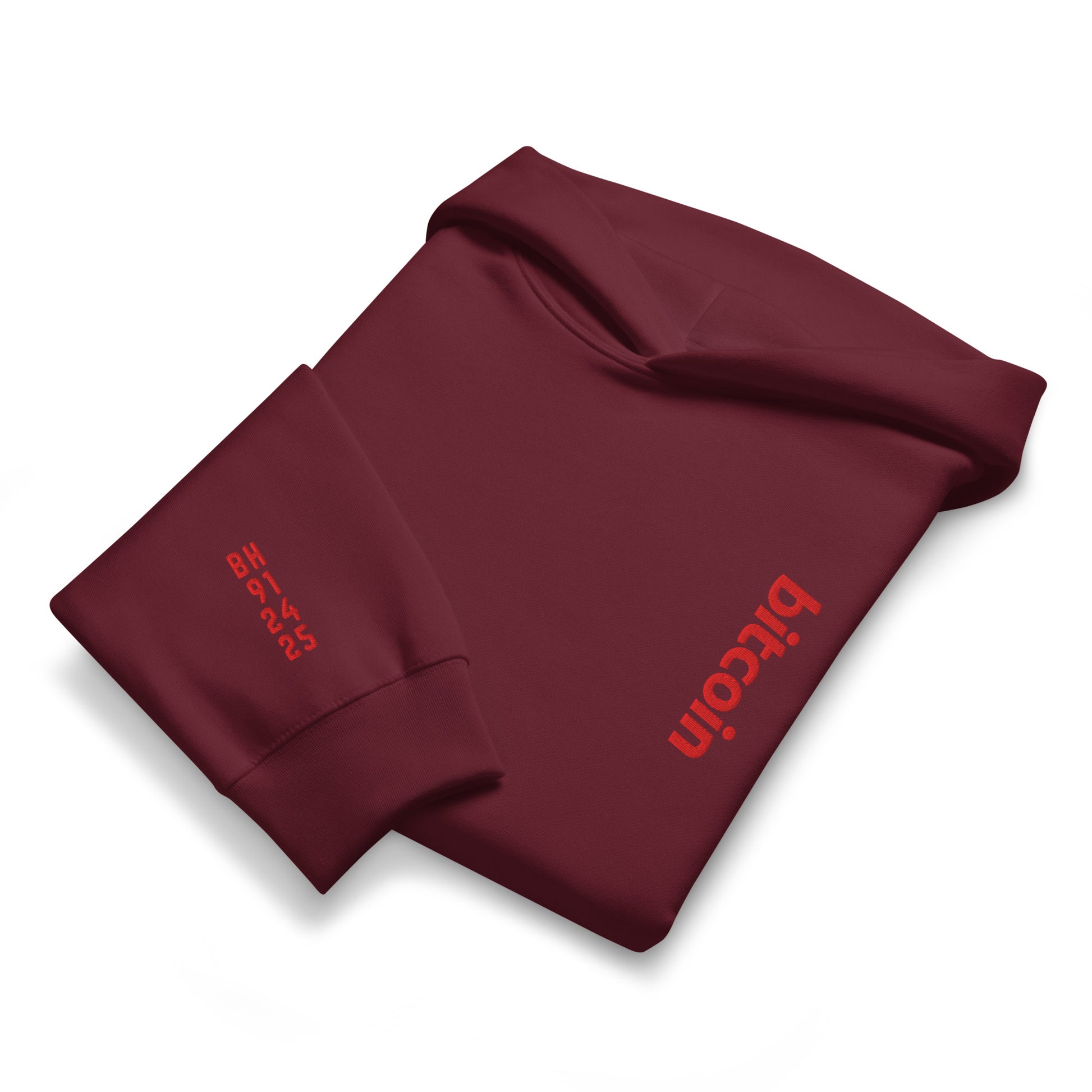 Bitcoin - Red | Oversized Heavyweight Hoodie - The Orange Habit 2