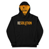 Resolution Bitcoin Hoodie by SVRN Society in black on white background